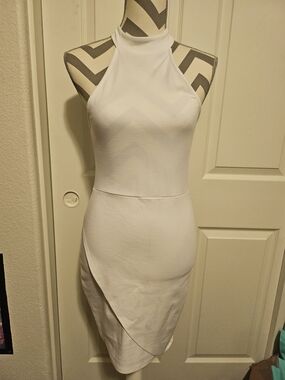 Forever 21 White Halter Bodycon Mini Dress
